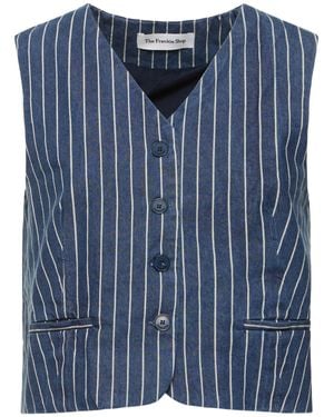 Frankie Shop Donna Clare Cotton Denim Vest - Blu