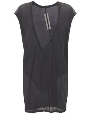 Rick Owens T-shirt In Jersey Di Cotone - Grigio