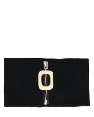 JW Anderson Scalda collo in maglia di lana con zip - Nero