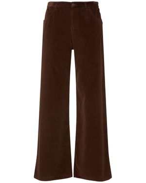 The Row Donna Pantaloni Dritti A Costine Eglitta - Marrone