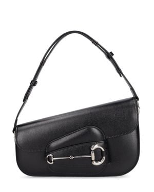 Gucci Borsa horsebit 1955 in pelle - Nero