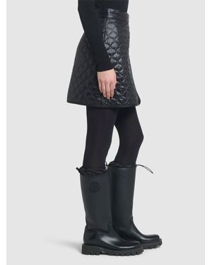 ロングブーツ MONCLER Black rubber Kickstream boots Kickstream High rain boots in black - Moncler | Mytheresa