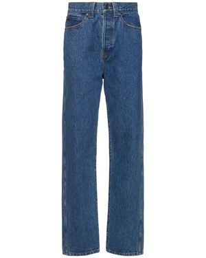 KHAITE Donna Jeans Dritti Corben A Vita Alta - Blu
