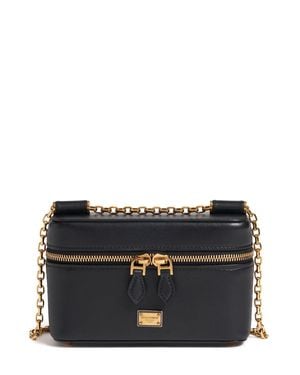 Dolce & Gabbana Small Leather Vanity Case Unique - Black