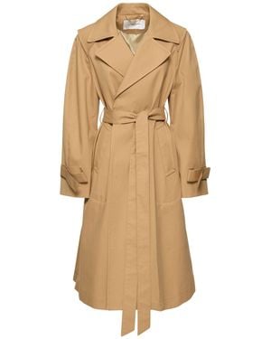 Victoria Beckham Mujer Abrigo Trench De Algodón Reglán - Neutro