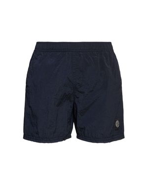 Stone Island Uomo Logo Patch Shorts - Blu