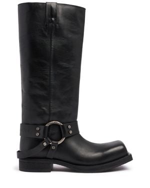 Acne Studios Stivali alti balius in pelle mm - Nero