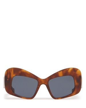Loewe Occhiali da sole anagram rotondi - Marrone