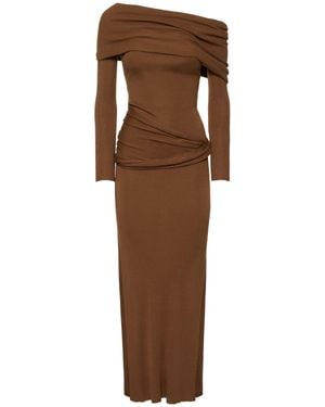 AYA MUSE Donna Vestito Lungo Lvr Exclusive - Marrone