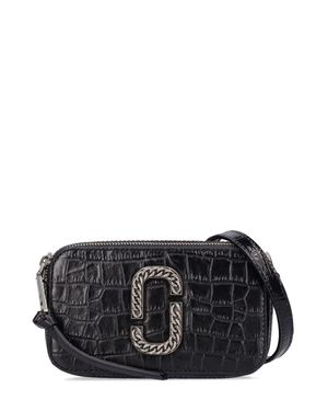 Marc Jacobs Borsa the snapshot in pelle stampa coccodrillo - Nero