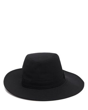 Yohji Yamamoto Hombre Sombrero De Lana De Ala Media - Negro