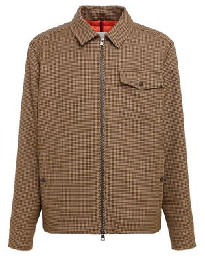 Moncler Uomo Escaut Virgin Wool Down Jacket - Marrone