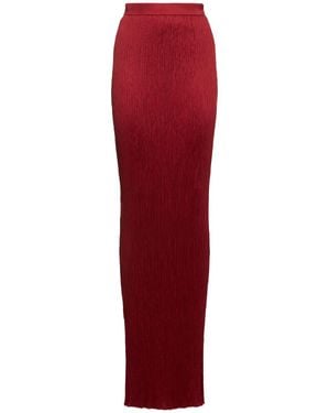 Roberto Cavalli Gonna lunga solid in twill - Rosso