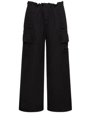 C.P. Company Pantaloni cargo oversize flatt in nylon - Blu