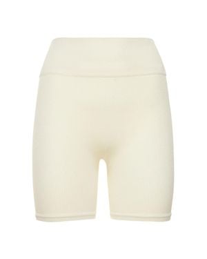 PRISM Squared Mujer Shorts Ciclistas Acanalados Unique - Blanco