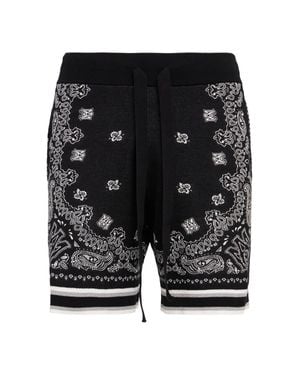 Amiri Homme Short Motif Bandana - Noir