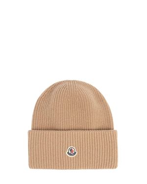 Moncler Tricot virgin wool beanie - Neutro