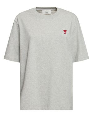 Ami Paris T-Shirt Ami De Coeur - Grigio