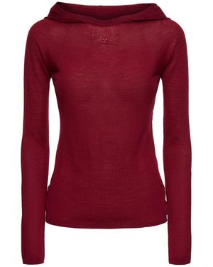 Courreges Donna Maglia Sottile - Rosso