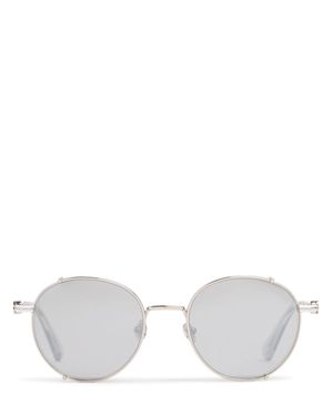 Moncler Owlet round metal sunglasses - Grigio