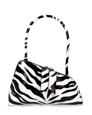 The Attico Borsa sunrise in pelle stampa zebra - Nero
