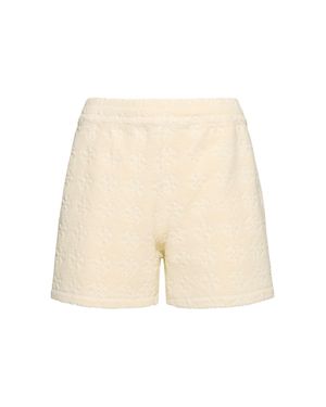 Tory Burch Terry Jacquard Logo Shorts - Natural