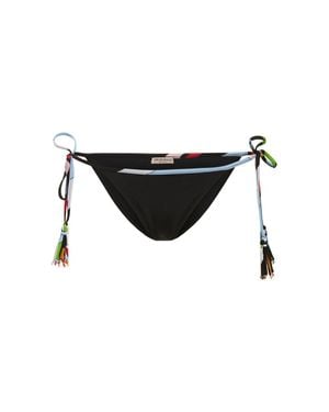Emilio Pucci Braguitas de bikini con logo - Negro