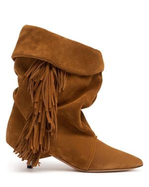 Isabel Marant 45Mm Edrik Fringed Suede Boots - Brown