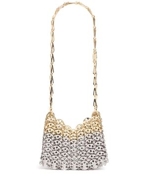 Rabanne Borsa nano 1969 skyline in metallo - Bianco