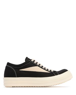 Rick Owens Hombre Sneakers Vintage De Lona/Milk - Blanco