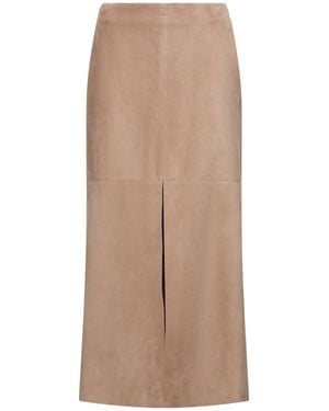 Brunello Cucinelli Donna Gonna Midi - Marrone