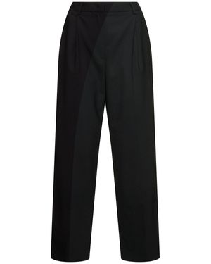 MSGM Donna Pantaloni Vita Alta - Nero