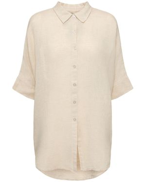 Posse Camicia lula in viscosa e lino - Neutro