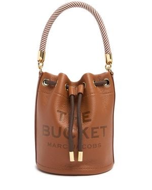 Marc Jacobs Bolso Bucket The Leather - Marrón