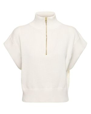 Varley Top cropped fulton in maglia - Bianco