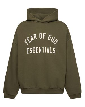 Fear Of God Hombre Sudadera De Algodón Con Capucha - Verde