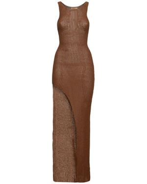 AYA MUSE Vestito ika in misto cotone - Marrone