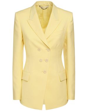 Stella McCartney Blazer In Fresco Di Lana - Giallo