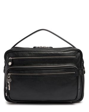 Acne Studios Hombre Bolso Mediano Camero De Piel Unique - Negro
