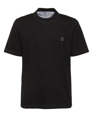 Brunello Cucinelli T-shirt in cotone - Nero
