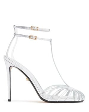 ALEVI Sandali miami in pelle metallizzata 110mm - Bianco