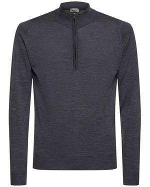 John Smedley Uomo Maglia Barrow - Blu