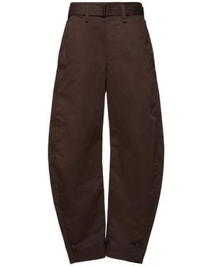 Lemaire Donna Pantaloni Larghi - Marrone