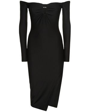 Alix Robe midi en jersey parke - Noir