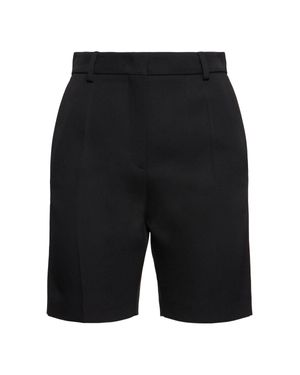 Valentino Mujer Shorts Bermuda De Lana - Negro
