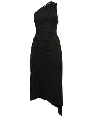 Michael Kors Donna Vestito Monospalla Con Arricciature - Nero