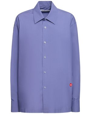 Alexander Wang Camisa de algodón con logo - Azul