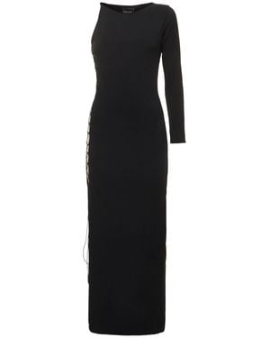 Leslie Amon Robe longue en jersey allegra - Noir