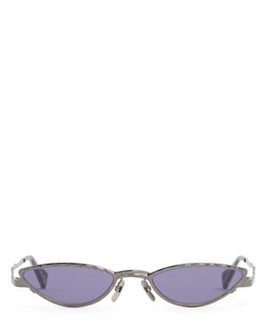Kuboraum Femme Lunettes De Soleil En Acétate Et Métal Z29 Unique - Blanc