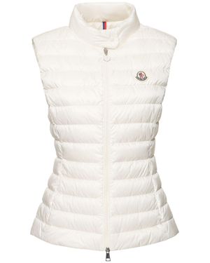 Moncler Femme Doudoune Sans Manches En Nylon Igens - Blanc